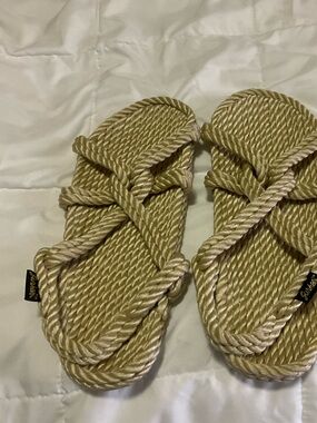 Women’s Rope Slide Sandals in Natural Tan